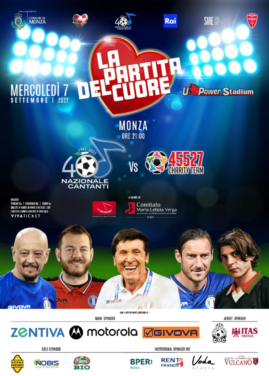 Partita del cuore: Batistuta e Totti, Sangiovanni e Morandi… quante star Partita del cuore: Batistuta e Totti, Sangiovanni e Morandi… quante star