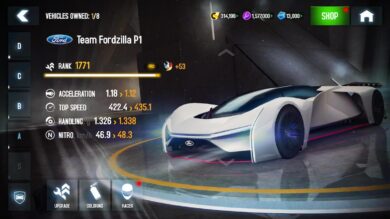 La  P1 del Team Fordzilla debutta nel videogame per smartphone “Asphalt 8”