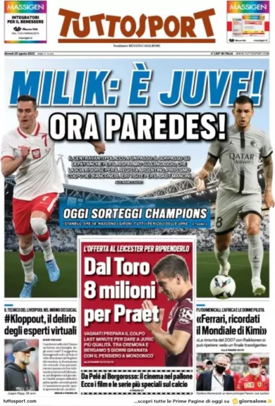 Prime pagine giornali 25 agosto 2022. Draghi si loda ma non la dice tutta