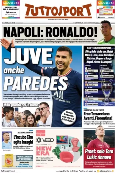 Prime pagine giornali 26 agosto 2022. Una spia russa nella Nato in Italia