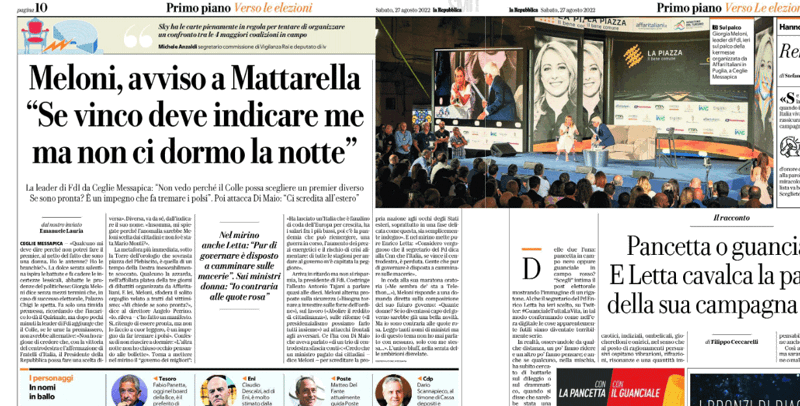 Galleria foto 'La Piazza fa rumore: Meloni e Tajani, tutti guardano alla kermesse di Affari' - foto 2