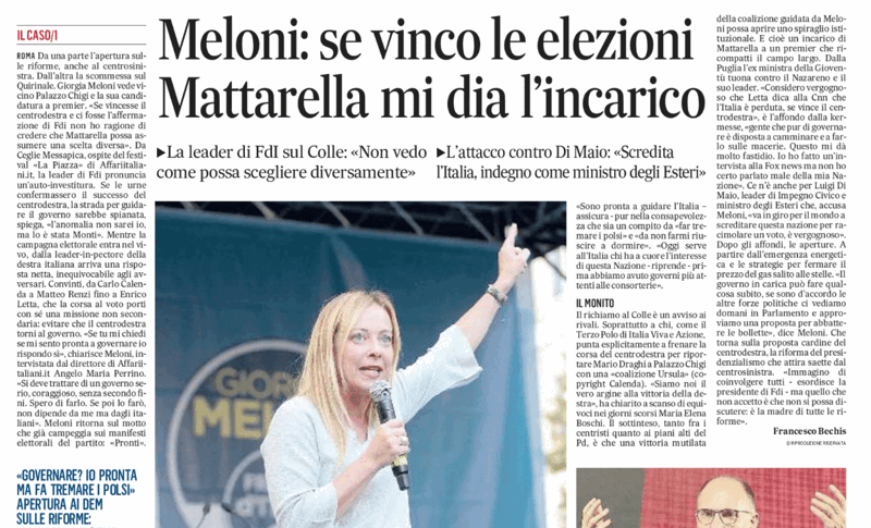 La Piazza fa rumore: Meloni e Tajani, tutti guardano alla kermesse di Affari