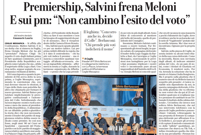 Galleria foto 'La Piazza continua a far rumore: Salvini e Berlusconi, le anteprime di Affari' - foto 2