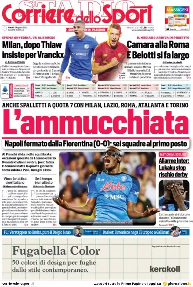 Prime pagine giornali 29 agosto 2022. Caro bollette, ecco il piano di Draghi