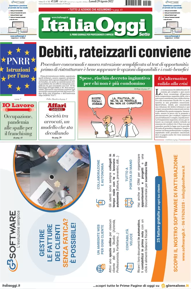 Prime pagine giornali economici 29 agosto. Smart working, nuove regole subito