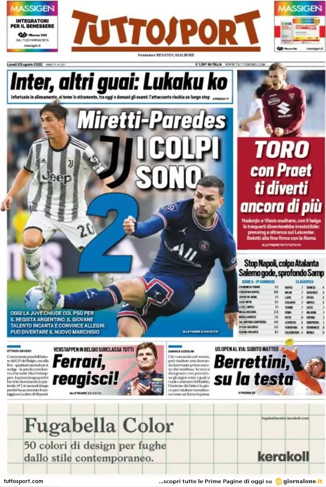 Prime pagine giornali 29 agosto 2022. Caro bollette, ecco il piano di Draghi Prime pagine giornali 29 agosto 2022. Caro bollette, ecco il piano di Draghi