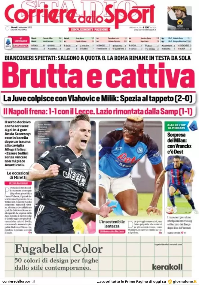 Prime pagine giornali 1 settembre 2022. Governo, decreto per il caro bollette