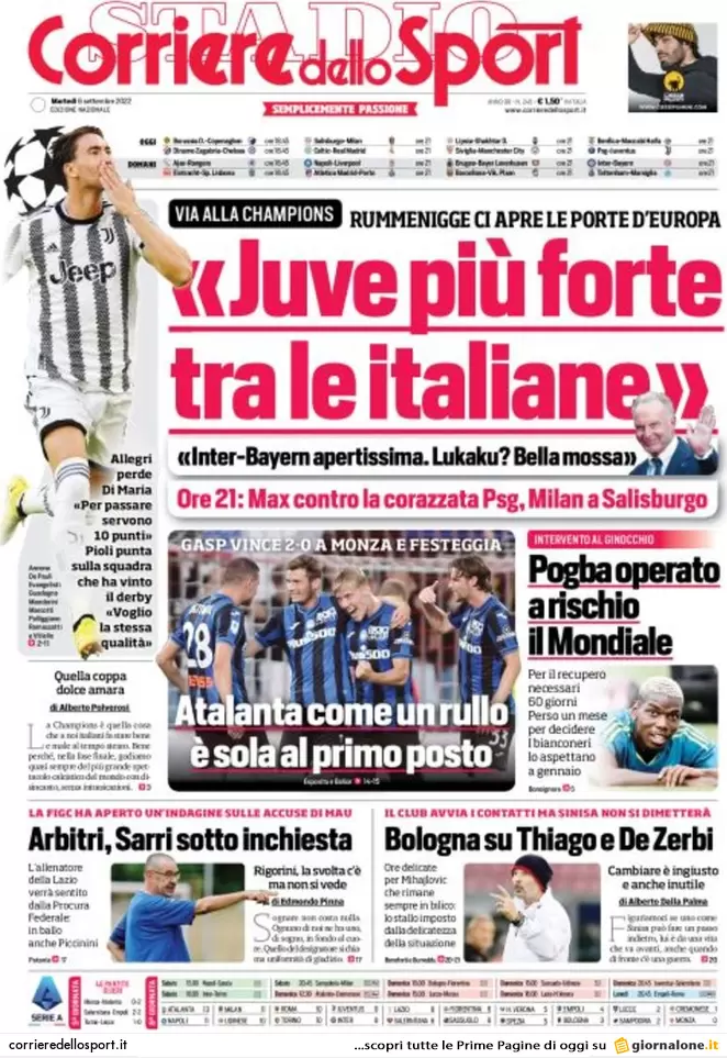 Prime pagine giornali 6 settembre 2022. Gas, Putin ci ha fregati: il ricatto