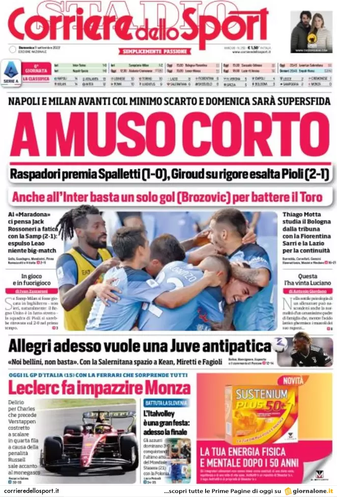 Prime pagine giornali 11 settembre 2022. Disfatta russa e ritorno del nucleare