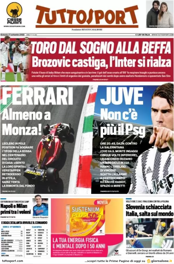 Prime pagine giornali 11 settembre 2022. Disfatta russa e ritorno del nucleare