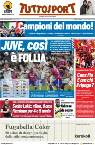 Prime pagine giornali 12 settembre 2022. Meloni all’Ue: “Finita la pacchia”
