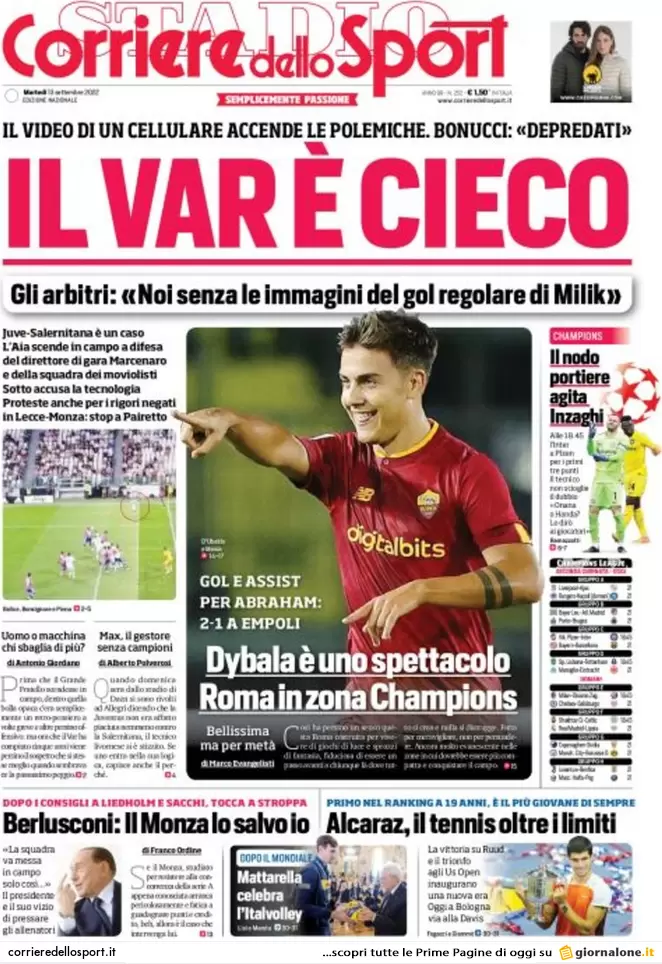 Prime pagine giornali 13 settembre 2022. L’Ue vuole spegnerci tutte le luci