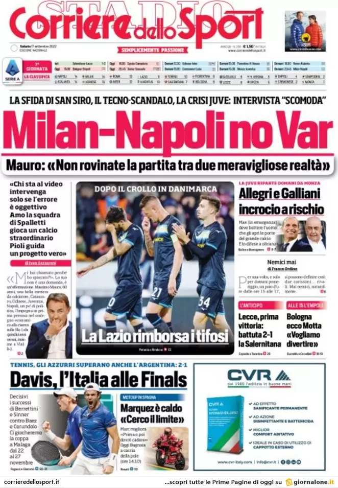 Prime pagine giornali 17 settembre 2022. Disastro Marche e l’addio di Draghi Prime pagine giornali 17 settembre 2022. Disastro Marche e l’addio di Draghi