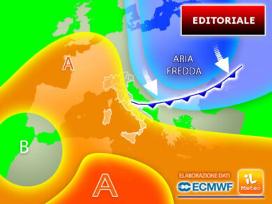 Meteo, freddo dai Balcani e forte perturbazione sull’Italia. Previsioni