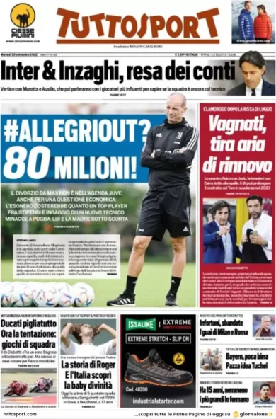 Prime pagine giornali 20 settembre 2022. Voto in Italia ma si decide altrove