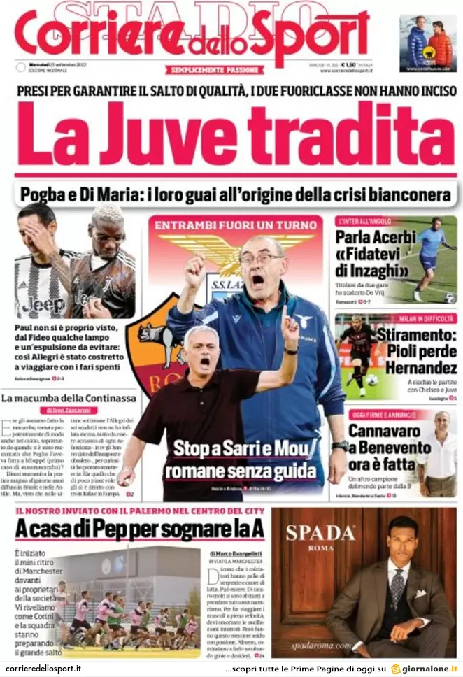 Prime pagine giornali 21 settembre 2022. Italiani bocciano Draghi sull’Ucraina