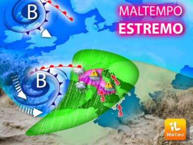 Meteo weekend, maltempo: allarme, nubifragi e rischio fenomeni estremi