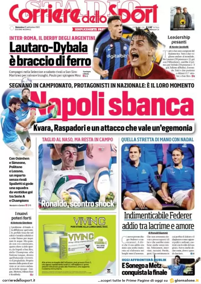 Prime pagine giornali 25 settembre 2022. L’Italia decide e il mondo osserva