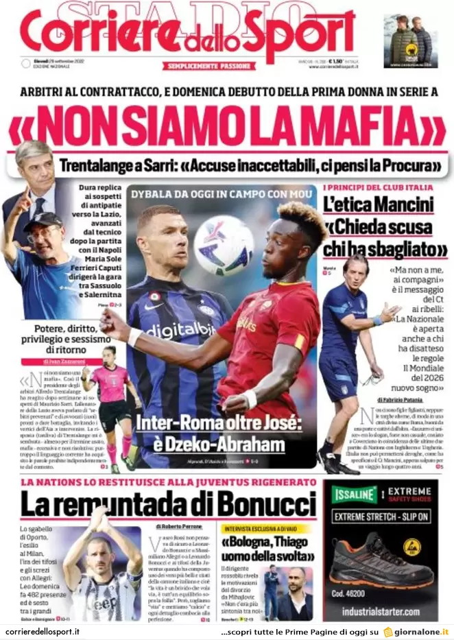 Prime pagine giornali 29 settembre 2022. Professore ucciso, fermato un bidello