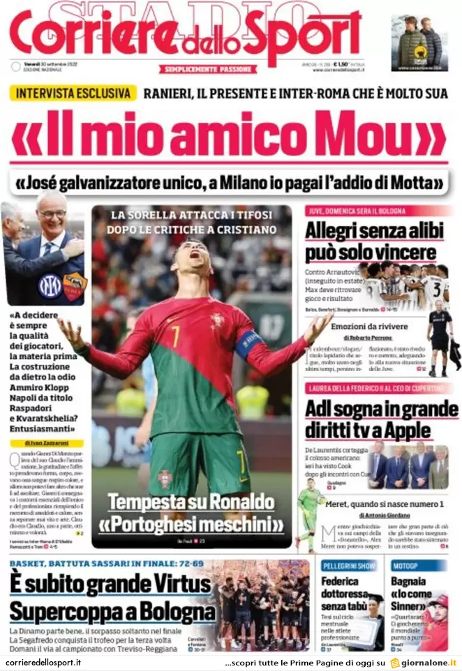 Prime pagine giornali 30 settembre 2022. Omicidio Abano, confessa la fidanzata