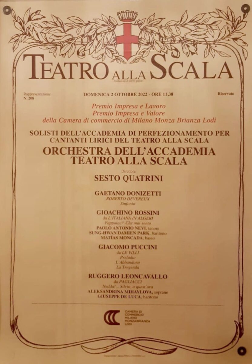 Alla Scala Premio Impresa e Lavoro 2022 Alla Scala Premio Impresa e Lavoro 2022