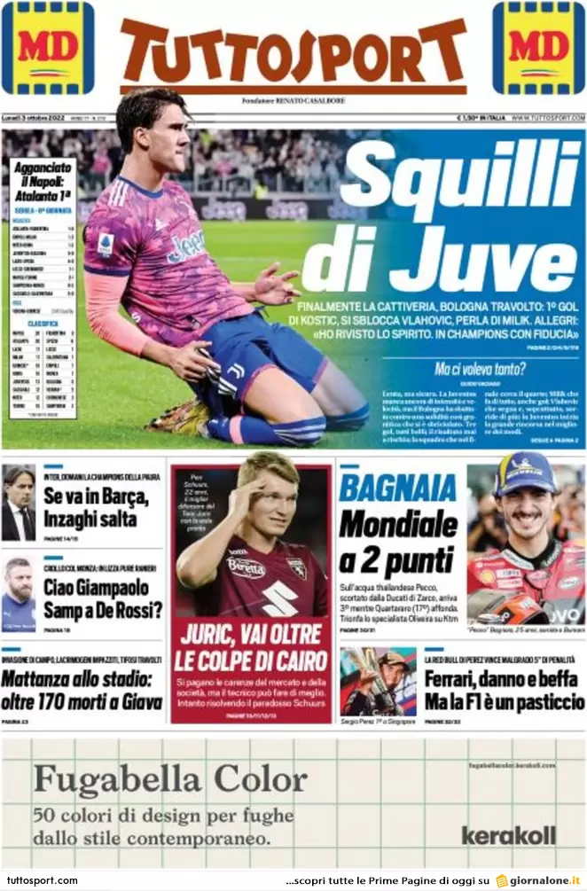 Prime pagine giornali 3 ottobre 2022. Caro bollette, fuga dal lavoro da casa Prime pagine giornali 3 ottobre 2022. Caro bollette, fuga dal lavoro da casa