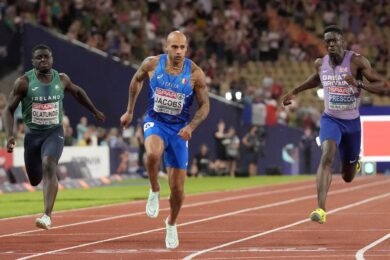 Marcell Jacobs corre sulle note dei Maneskin per la campagna Tim