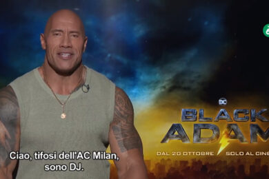 Milan, The Rock va in gol con Black Adam… contro la Juventus. Video