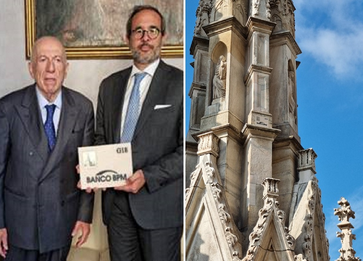 Banco Bpm adotta una guglia del Duomo di Milano Banco Bpm adotta una guglia del Duomo di Milano
