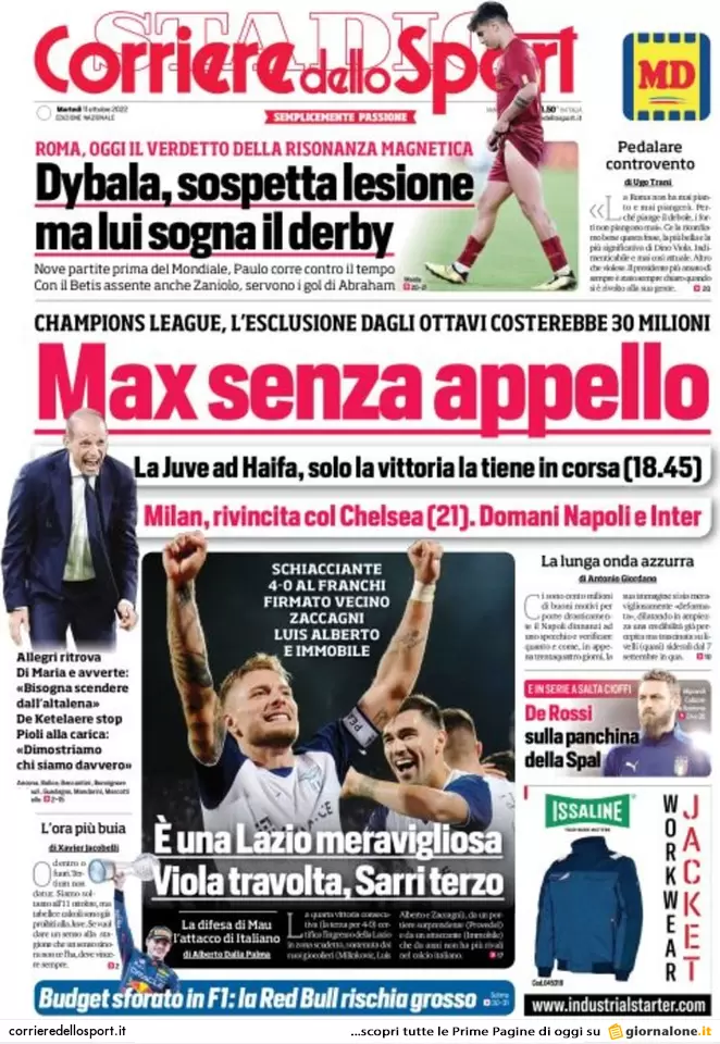 Prime pagine giornali 11 ottobre 2022. Furia russa e debito comune Ue sul gas