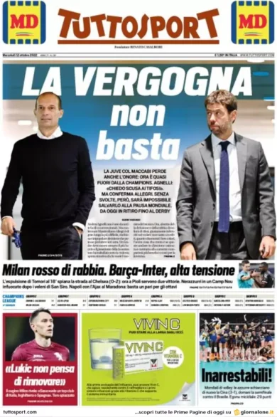 Prime pagine giornali 12 ottobre 2022. Mef, no di Giorgetti e destra nel caos