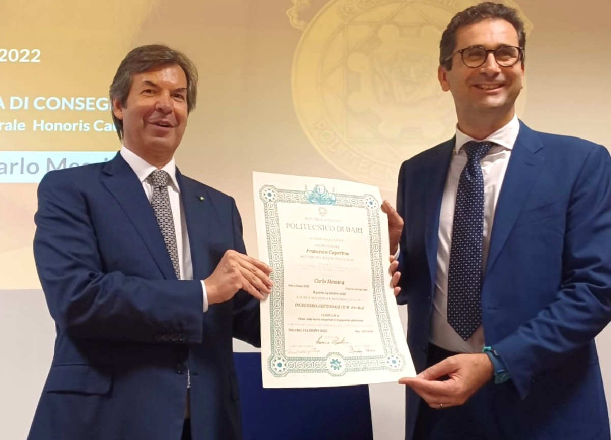 Intesa Sanpaolo, Messina riceve laurea honoris causa in Ingegneria Intesa Sanpaolo, Messina riceve laurea honoris causa in Ingegneria