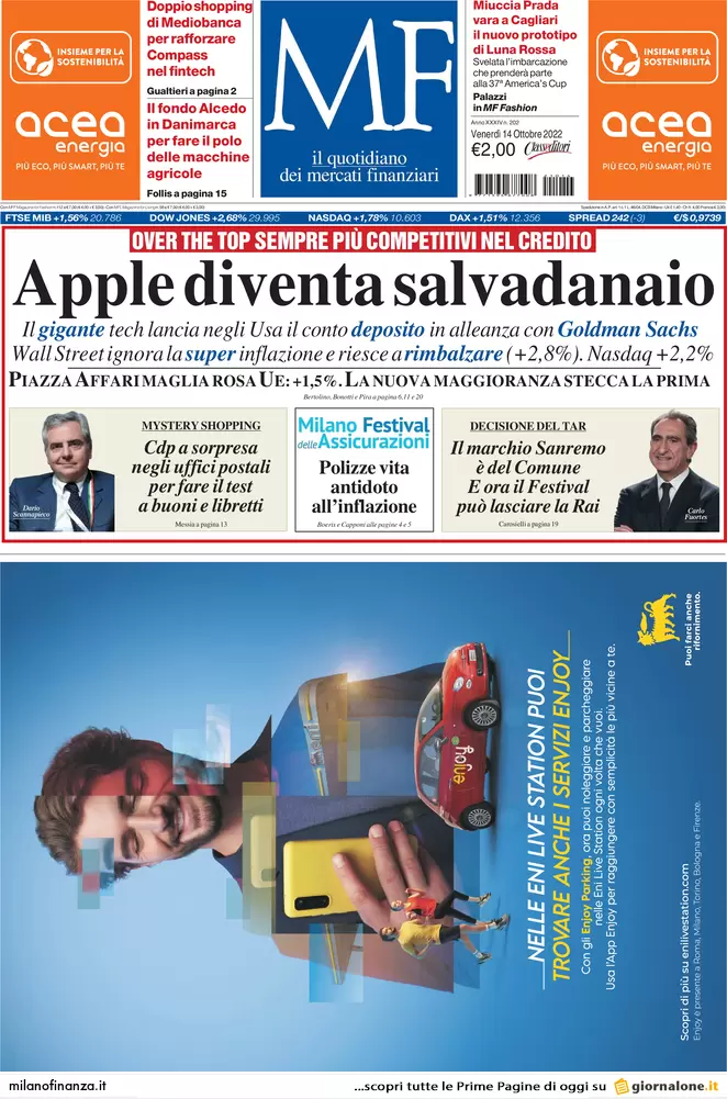 Prime pagine giornali economici 14 ottobre. Coniugi in case diverse, basta Imu Prime pagine giornali economici 14 ottobre. Coniugi in case diverse, basta Imu