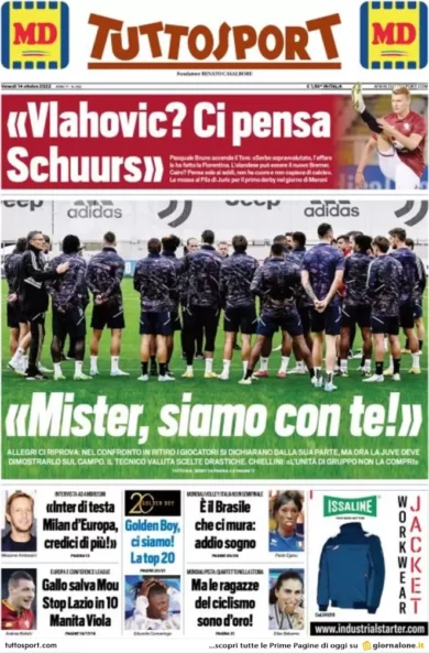 Prime pagine giornali 14 ottobre 2022. La Rai rischia di perdere Sanremo