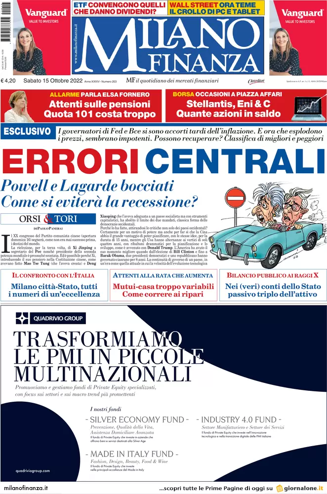 Prime pagine giornali economici 15 ottobre. Bonus edilizi, più burocrazia