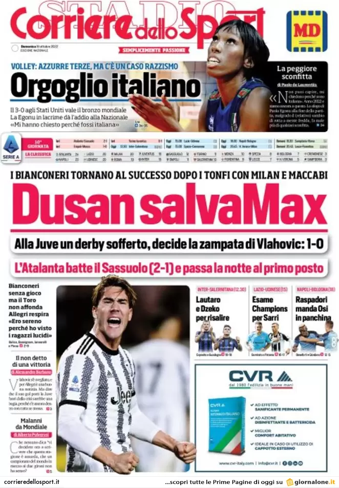 Prime pagine giornali 16 ottobre 2022. Il governo è appeso a una telefonata