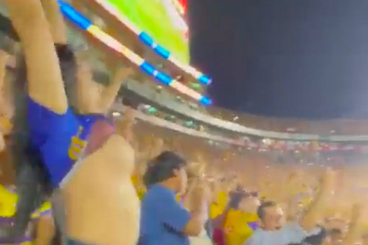 Tifosa senza reggiseno: si alza la maglietta al gol. Esultanza bollente. FOTO