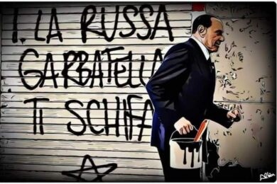 L’ironia dei social attribuisce a Berlusconi la scritta contro La Russa