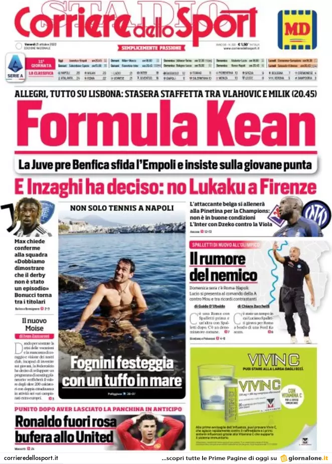 Prime pagine giornali 21 ottobre 2022. Meloni impone il governo agli alleati