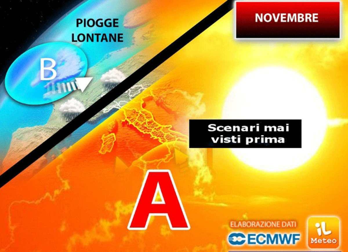 Meteo, caldo estivo anche a novembre. Uno scenario mai visto prima Meteo, caldo estivo anche a novembre. Uno scenario mai visto prima