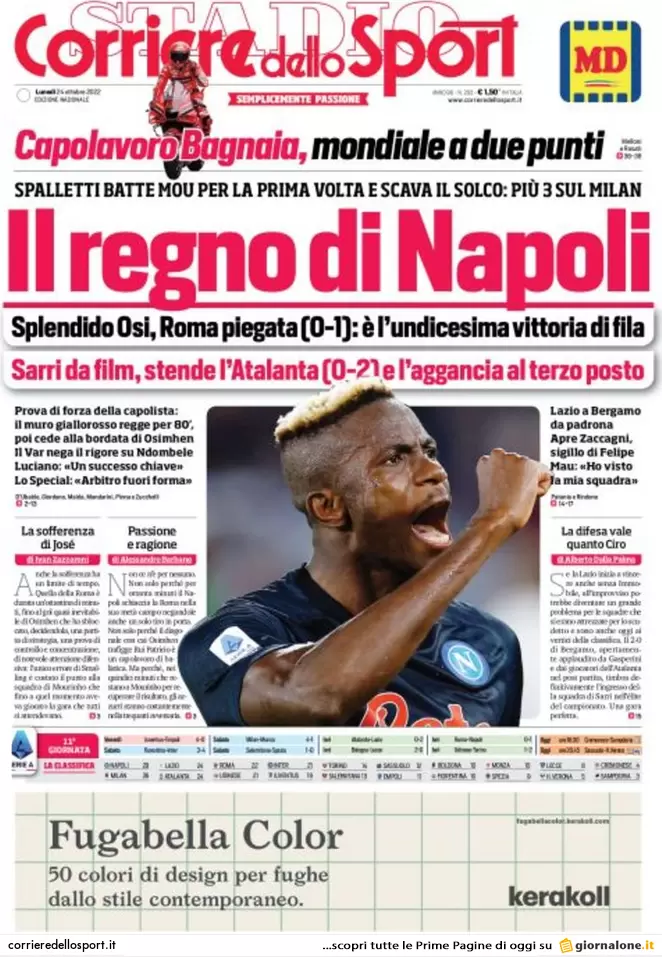 Prime pagine giornali 24 ottobre 2022. Germania: “Basta carri armati a Kiev”