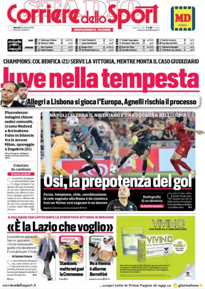 Prime pagine giornali 25 ottobre 2022. Lavoratori stranieri, fuga dall’Italia