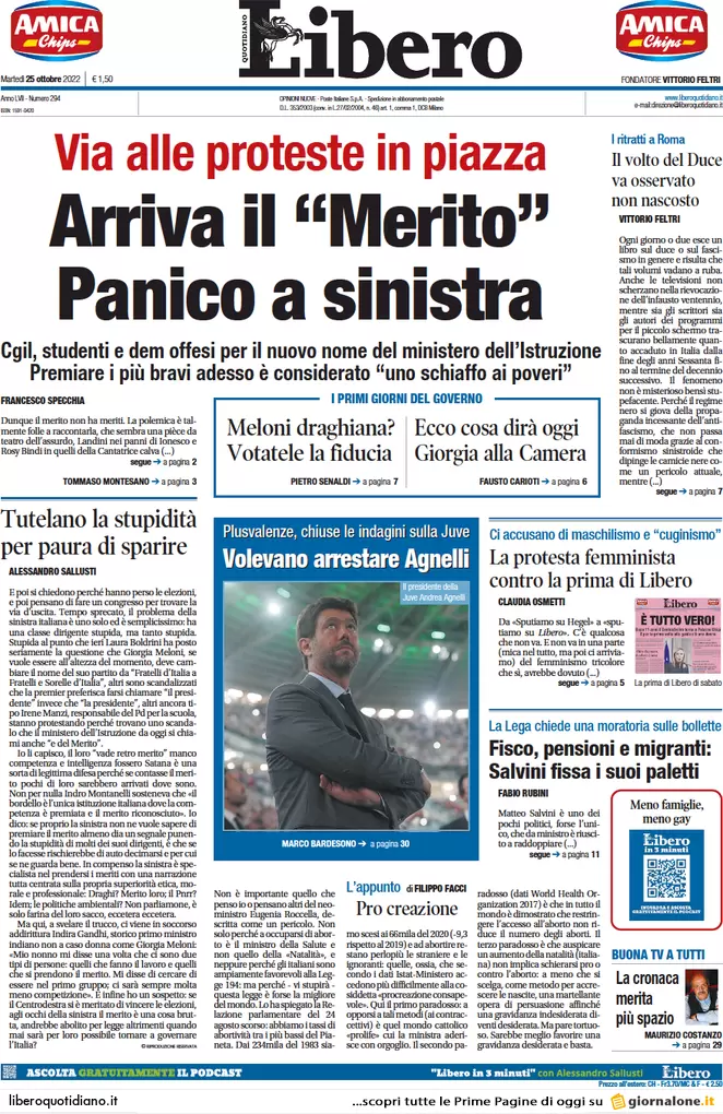Prime pagine giornali 25 ottobre 2022. Lavoratori stranieri, fuga dall’Italia