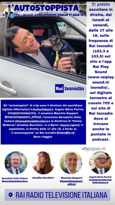Il direttore di Affari Perrino ospite de “L’autostoppista” su Rai Isoradio