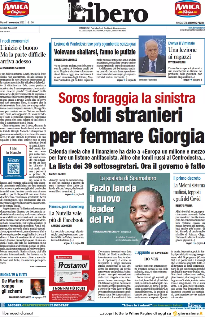 Prime pagine giornali 1 novembre 2022. Foggia, tredicenne stuprata dal branco