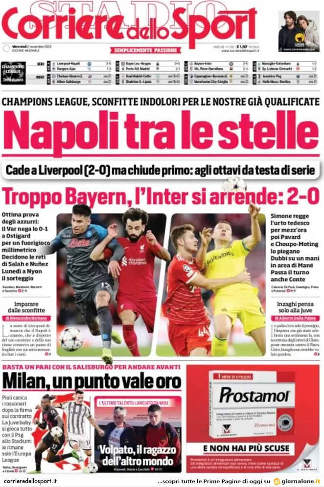 Prime pagine giornali 2 novembre 2022. Addio ai Navigator: “Niente proroga” Prime pagine giornali 2 novembre 2022. Addio ai Navigator: “Niente proroga”