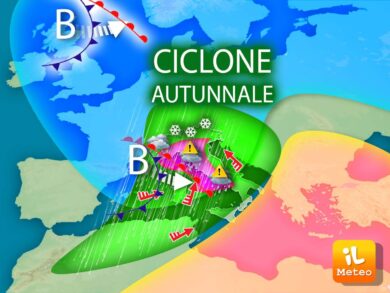 Meteo, primo ciclone autunnale e 4 giorni di maltempo sull’Italia. Previsioni