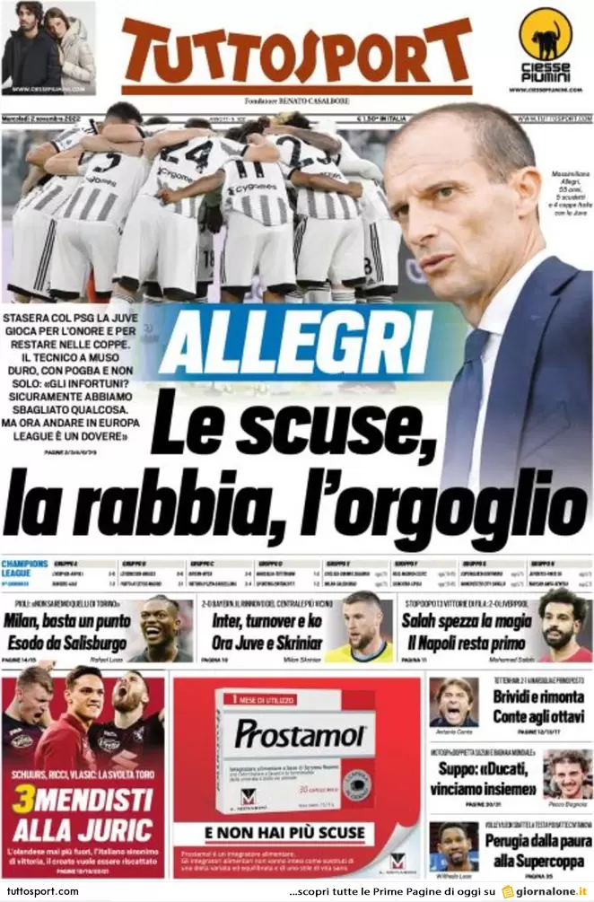 Prime pagine giornali 2 novembre 2022. Addio ai Navigator: “Niente proroga” Prime pagine giornali 2 novembre 2022. Addio ai Navigator: “Niente proroga”