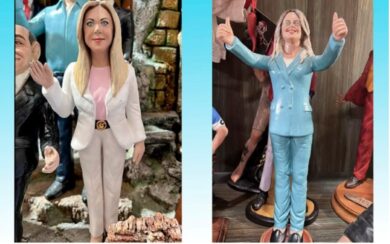 Giorgia Meloni come Maradona, è sua la statuetta del presepe più venduta