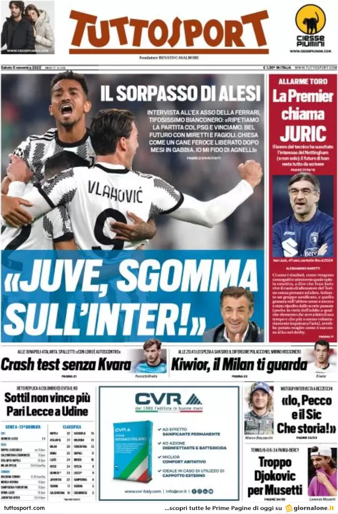 Prime pagine giornali 5 novembre 2022. Il nodo delle navi Ong e bazooka Meloni